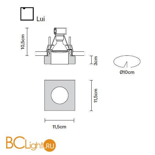 Встраиваемый спот (точечный светильник) Fabbian Lui D27 F40 35 Встраиваемый спот (точечный светильник) Fabbian Lui D27 F40 35