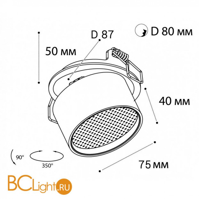 Встраиваемый светильник Italline IT02-009 3000K white Встраиваемый светильник Italline IT02-009 3000K white