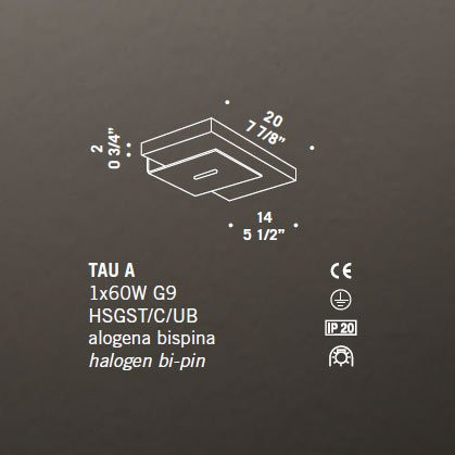 Настенный светильник De Majo TAU A 0TAU00A00 Настенный светильник De Majo TAU A 0TAU00A00