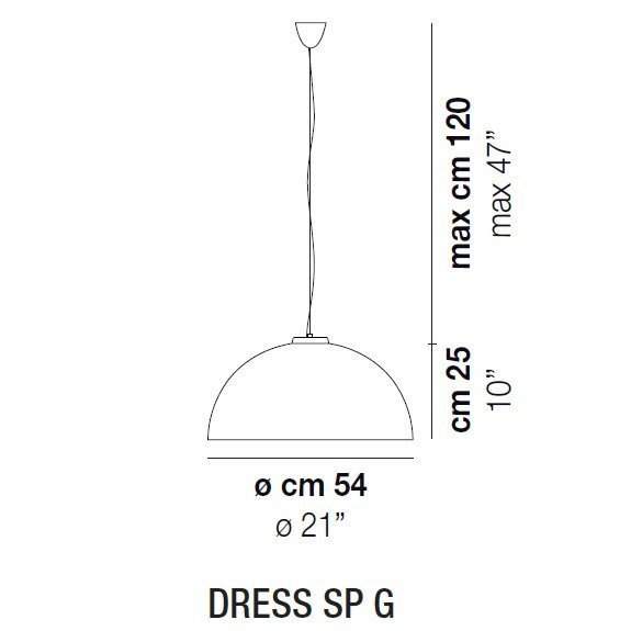 Подвесной светильник Vistosi Dress SP G E27 BC CR