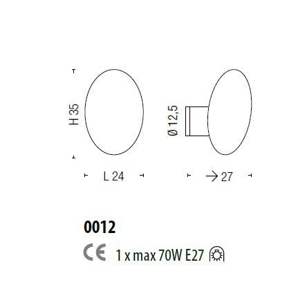 Настенно-потолочный светильник Sylcom Bitta 0012 FU