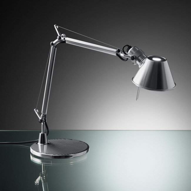Настольная лампа Artemide Tolomeo mini table halo alluminio A005910 + A008600