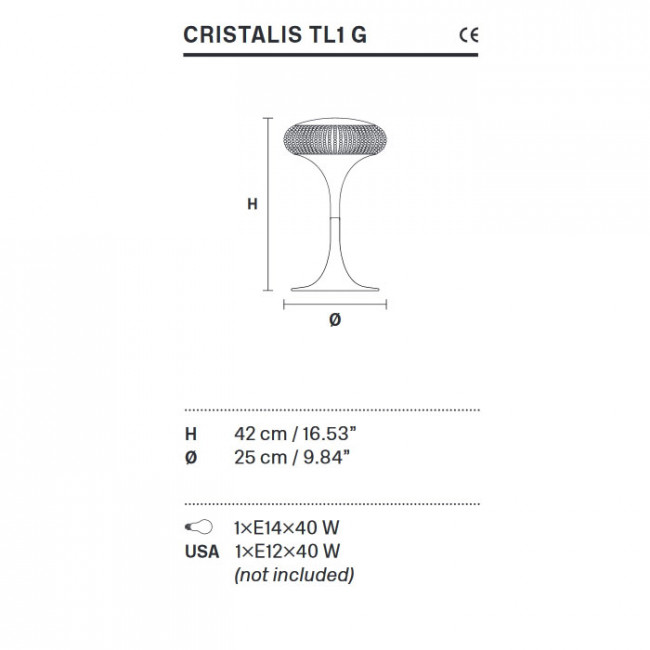 Настольная лампа Masiero Cristalis TL1 G G18 SW Настольная лампа Masiero Cristalis TL1 G G18 SW