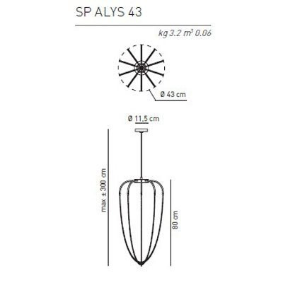 Подвесной светильник Axo Light Alysoid SP ALYS 43 AN NI LED Подвесной светильник Axo Light Alysoid SP ALYS 43 AN NI LED