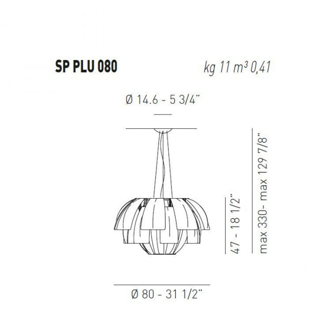 Подвесной светильник Axo Light Lightecture Plumage SP PLU 080 SPPLU080E27RSXX Подвесной светильник Axo Light Lightecture Plumage SP PLU 080 SPPLU080E27RSXX