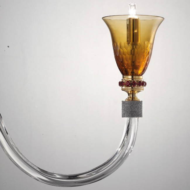 Люстра Euroluce Claire L6+6 Amber Люстра Euroluce Claire L6+6 Amber