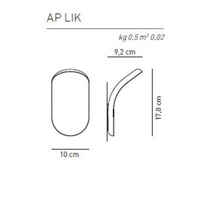 Настенный светильник Axo Light Lik AP LIK XXX NI XX LED Настенный светильник Axo Light Lik AP LIK XXX NI XX LED