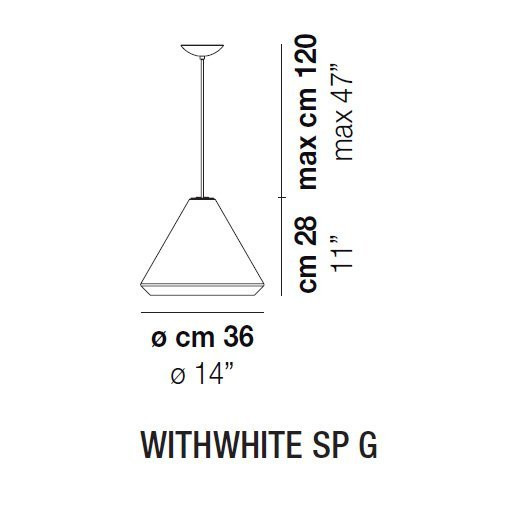 Подвесной светильник Vistosi WithWhite SP G E27 BC BC Подвесной светильник Vistosi WithWhite SP G E27 BC BC