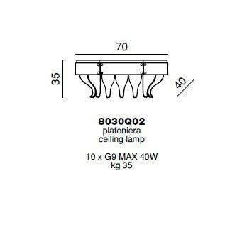 Потолочный светильник Beby Group Milano Deco 8030Q02 Light gold Smoked Glass Потолочный светильник Beby Group Milano Deco 8030Q02 Light gold Smoked Glass