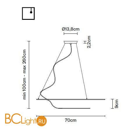 Подвесной светильник Fabbian Glu F31 A01 01 Подвесной светильник Fabbian Glu F31 A01 01