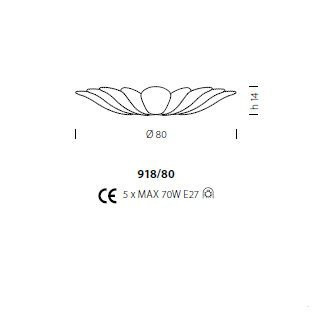 Потолочный светильник Sylcom Bembo 918/80 D ORO