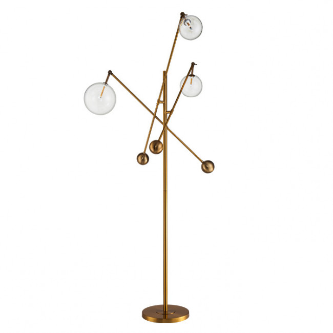 Торшер DeLight Collection Globe Mobile KG0965F-3 brass Торшер DeLight Collection Globe Mobile KG0965F-3 brass
