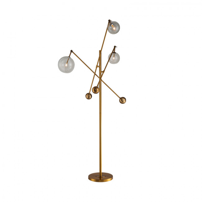 Торшер DeLight Collection Globe Mobile KG0965F-3 brass Торшер DeLight Collection Globe Mobile KG0965F-3 brass