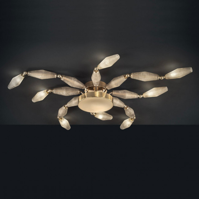 Потолочная люстра Euroluce Mov PL8 gold vintage Потолочная люстра Euroluce Mov PL8 gold vintage