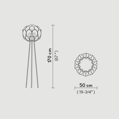 Напольный светильник Slamp Flora FLOOR PEWTER FLO85PST0000PE000 Напольный светильник Slamp Flora FLOOR PEWTER FLO85PST0000PE000