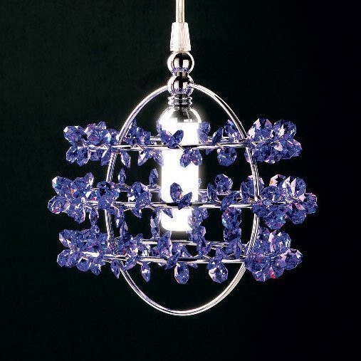 Подвесной светильник Renzo Del Ventisette SP 14218/1 SW COL Blue DEC. CROMO Подвесной светильник Renzo Del Ventisette SP 14218/1 SW COL Blue DEC. CROMO
