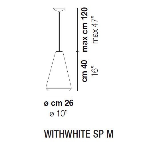 Подвесной светильник Vistosi WithWhite SP M E27 BC BC Подвесной светильник Vistosi WithWhite SP M E27 BC BC