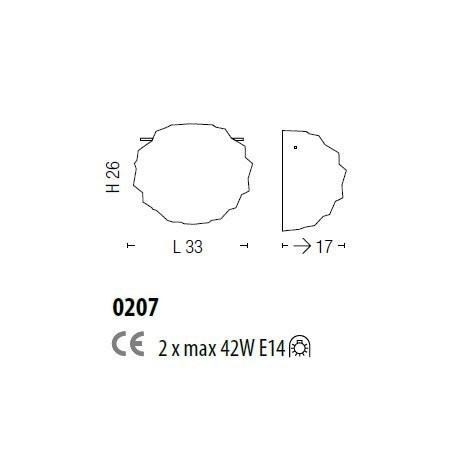 Настенно-потолочный светильник Sylcom Emisphera 0207 AMT Настенно-потолочный светильник Sylcom Emisphera 0207 AMT