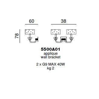 Бра Beby Group Crystal dream 5500A01 Chrome White Swarovski