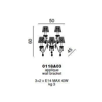 Бра Beby Violet 0118A03 Chrome 184 SW Blu Violet Бра Beby Violet 0118A03 Chrome 184 SW Blu Violet