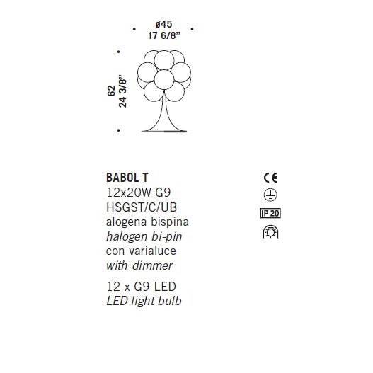 Настольная лампа De Majo BABOL T 0BABO0T00 Настольная лампа De Majo BABOL T 0BABO0T00