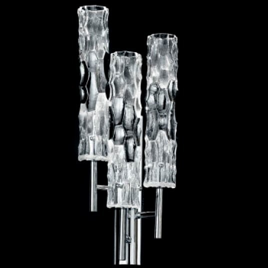Бра IDL Bamboo 423/3A chrome / Murano glass with chrome plated band Бра IDL Bamboo 423/3A chrome / Murano glass with chrome plated band