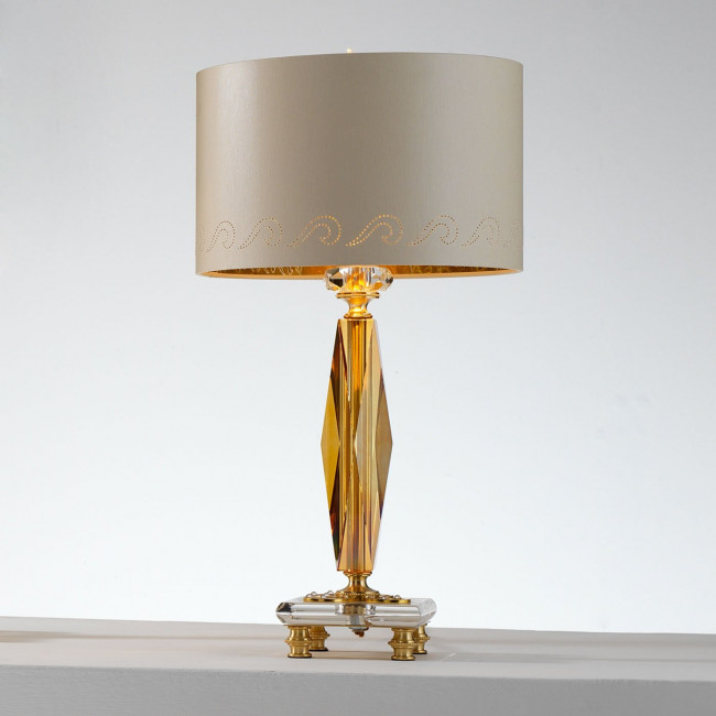 Настольная лампа Euroluce Perseo LP1 Gold Amber Настольная лампа Euroluce Perseo LP1 Gold Amber