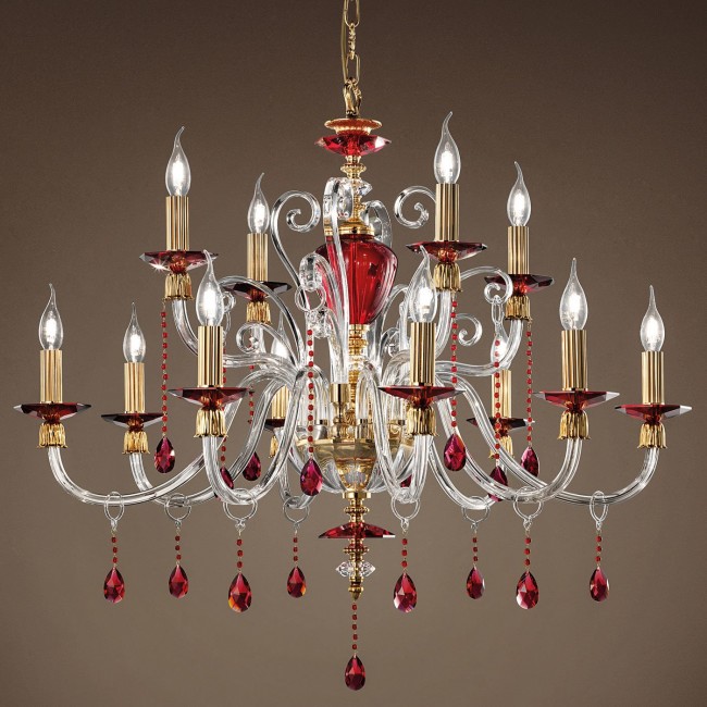 Люстра Euroluce Rubino Alicante L8+4 Ruby Люстра Euroluce Rubino Alicante L8+4 Ruby