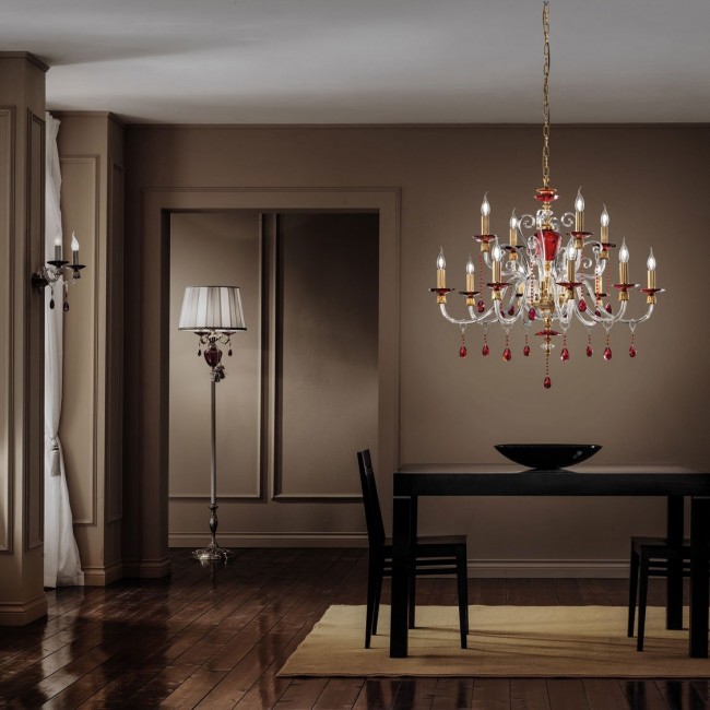 Люстра Euroluce Rubino Alicante L8+4 Ruby Люстра Euroluce Rubino Alicante L8+4 Ruby