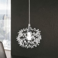 Подвесной светильник Renzo Del Ventisette SP 14218/1 SWA Trasparente DEC. CROMO Подвесной светильник Renzo Del Ventisette SP 14218/1 SWA Trasparente DEC. CROMO