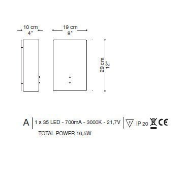 Настенный светильник La Murrina Sirio A LED HP-3S Настенный светильник La Murrina Sirio A LED HP-3S