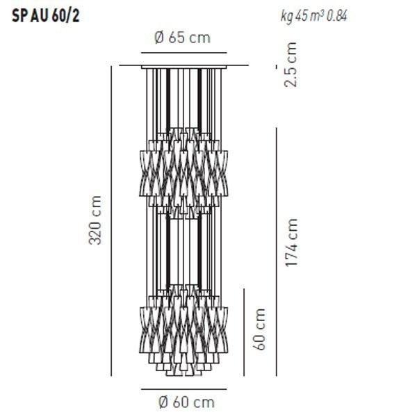 Подвесной светильник Axo Light Aura SP AU 60/2 TA SPAU60/2TAORE27 Подвесной светильник Axo Light Aura SP AU 60/2 TA SPAU60/2TAORE27