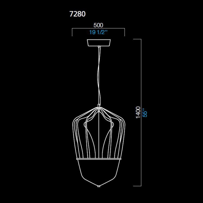 Подвесной светильник Barovier&Toso Robin 7280/LQ/ZO Подвесной светильник Barovier&Toso Robin 7280/LQ/ZO