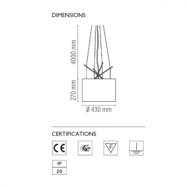 Подвесной светильник Flos Ray S Glass F5930020