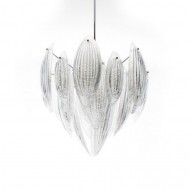 Подвесной светильник IDL Paradise 430/62 chrome / silver leaf Murano glass Подвесной светильник IDL Paradise 430/62 chrome / silver leaf Murano glass