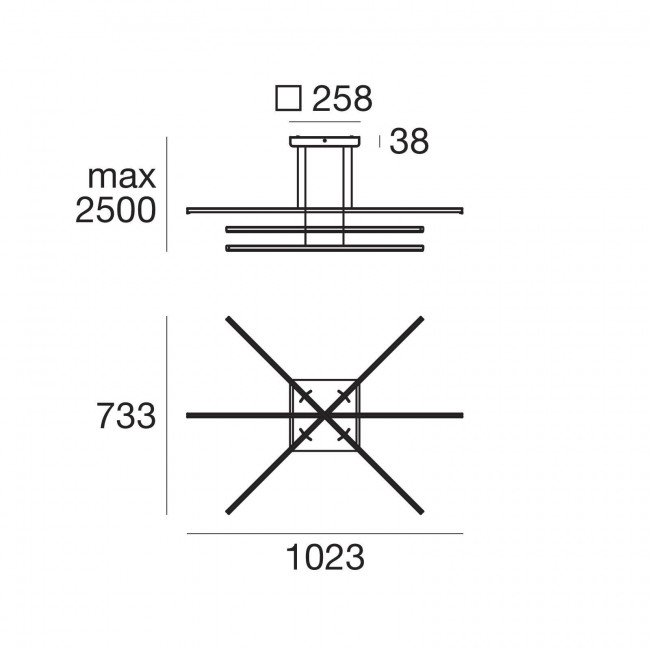 Подвесной светильник Linea Light Straight 8206
