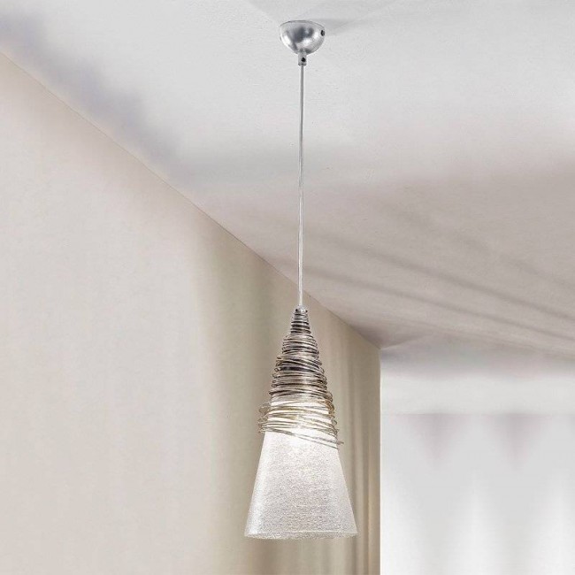 Подвесной светильник Masca Siberia 1818/1SG Argento acido / Glass 500 Подвесной светильник Masca Siberia 1818/1SG Argento acido / Glass 500