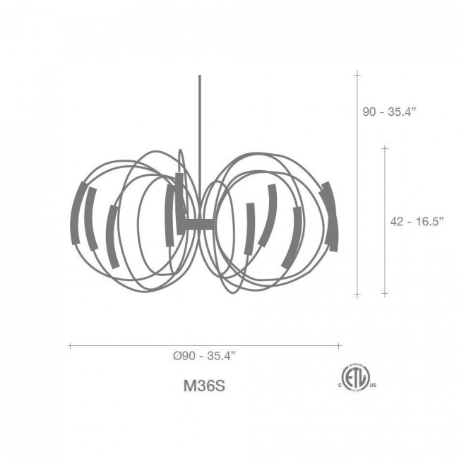Люстра Terzani Hook M36S E7 A9