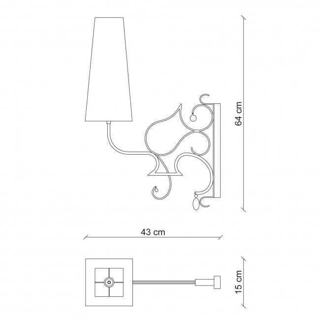 Бра Baga Bespoke Estrosa ES02 M08 | T21 cat. C Бра Baga Bespoke Estrosa ES02 M08 | T21 cat. C