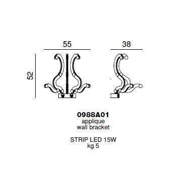 Бра Beby Group Eclypse 0988A01 Light gold Бра Beby Group Eclypse 0988A01 Light gold