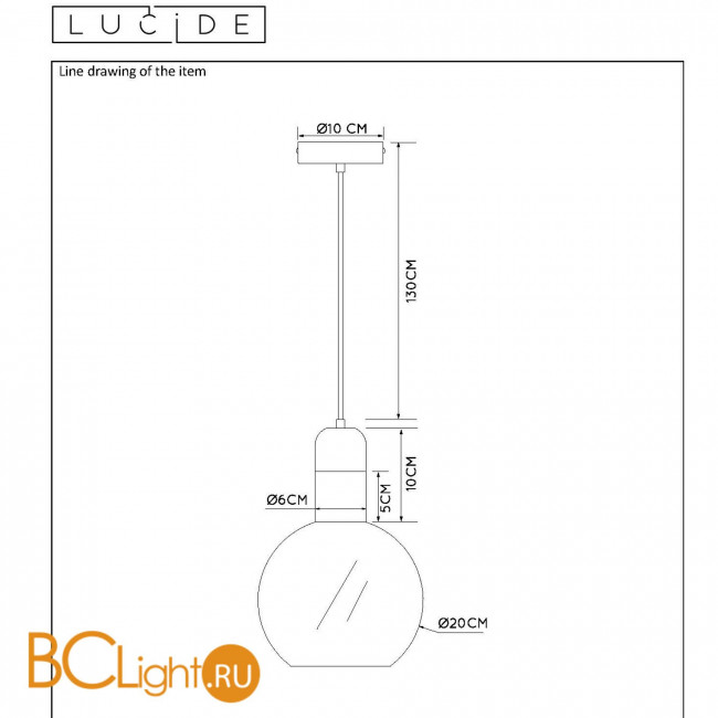Подвесной светильник Lucide Julius 34438/20/65 Подвесной светильник Lucide Julius 34438/20/65
