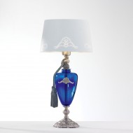 Настольная лампа Euroluce Altea LP1 silver Cobalt blue Настольная лампа Euroluce Altea LP1 silver Cobalt blue