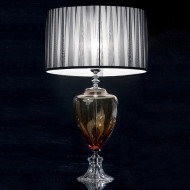 Настольная лампа Euroluce Pluton LG1 silver Amber Настольная лампа Euroluce Pluton LG1 silver Amber