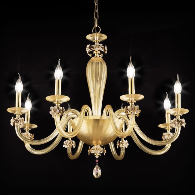 Люстра Euroluce Sheen L8 antique rose Люстра Euroluce Sheen L8 antique rose