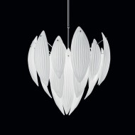 Подвесной светильник IDL Paradise 430/62 Chrome / White Murano Glass Подвесной светильник IDL Paradise 430/62 Chrome / White Murano Glass