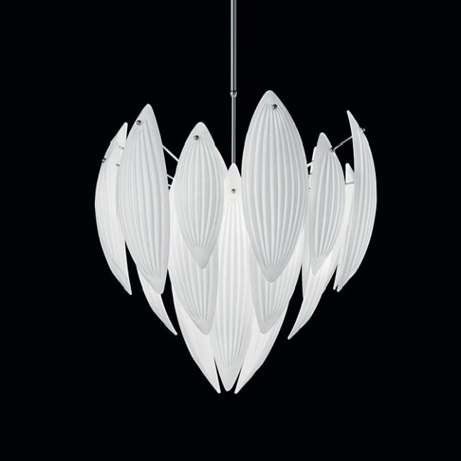 Подвесной светильник IDL Paradise 430/62 Chrome / White Murano Glass Подвесной светильник IDL Paradise 430/62 Chrome / White Murano Glass