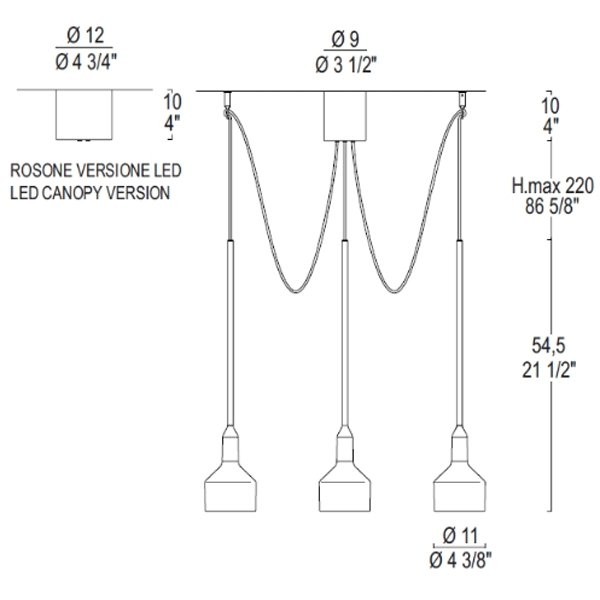 Подвесной светильник Leucos BEAMER 11 S3 0003590 Подвесной светильник Leucos BEAMER 11 S3 0003590