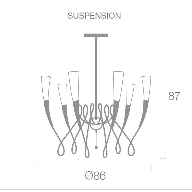 Люстра Terzani Virgins A32S F1 B4 Люстра Terzani Virgins A32S F1 B4
