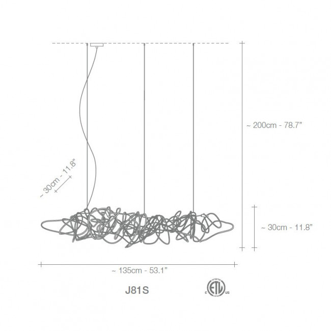 Подвесной светильник Terzani Doodle J81S M4 C8