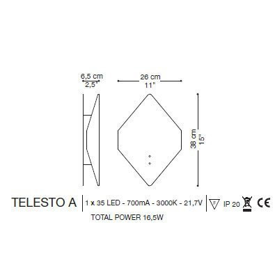 Настенный светильник La Murrina Telesto A LED DD-3S Настенный светильник La Murrina Telesto A LED DD-3S